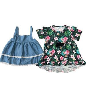 Set of 2 girls top shirts size 4-5, one shirt is new